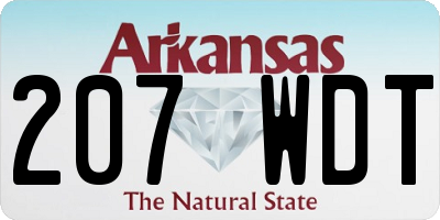 AR license plate 207WDT