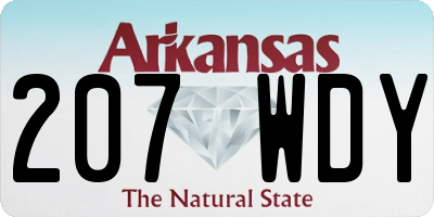 AR license plate 207WDY