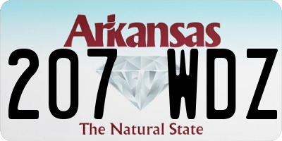 AR license plate 207WDZ