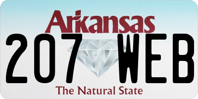 AR license plate 207WEB