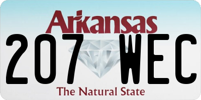 AR license plate 207WEC