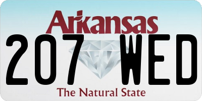AR license plate 207WED