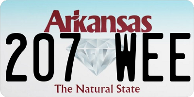 AR license plate 207WEE