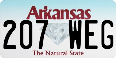AR license plate 207WEG