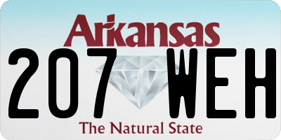 AR license plate 207WEH