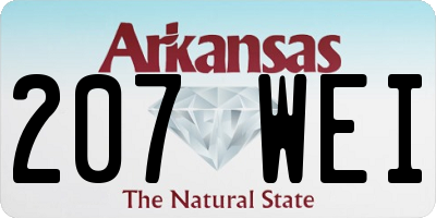 AR license plate 207WEI