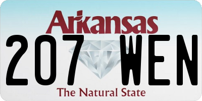 AR license plate 207WEN