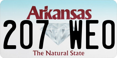 AR license plate 207WEO