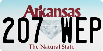 AR license plate 207WEP