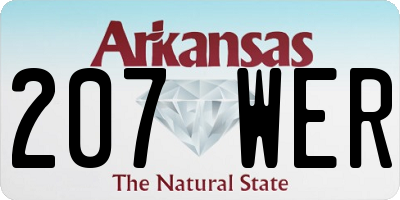 AR license plate 207WER