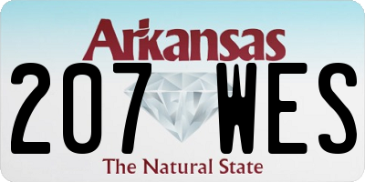 AR license plate 207WES