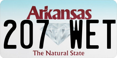 AR license plate 207WET
