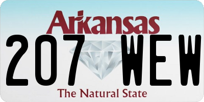 AR license plate 207WEW