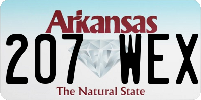 AR license plate 207WEX