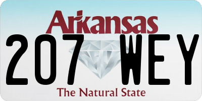 AR license plate 207WEY