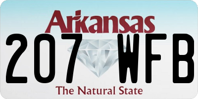 AR license plate 207WFB
