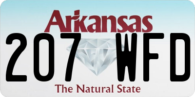 AR license plate 207WFD