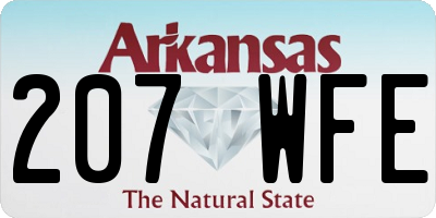 AR license plate 207WFE