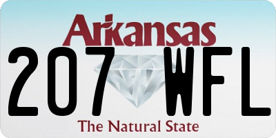 AR license plate 207WFL