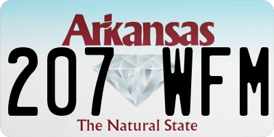 AR license plate 207WFM