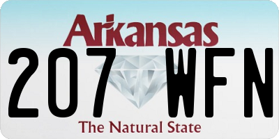 AR license plate 207WFN