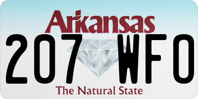 AR license plate 207WFO