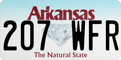 AR license plate 207WFR