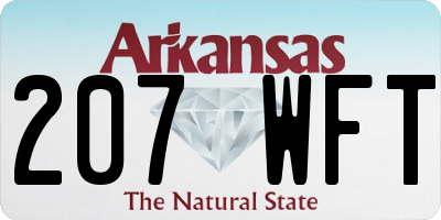AR license plate 207WFT