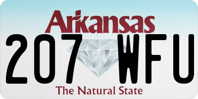 AR license plate 207WFU