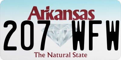 AR license plate 207WFW
