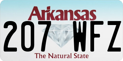 AR license plate 207WFZ