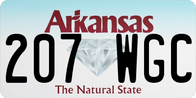 AR license plate 207WGC
