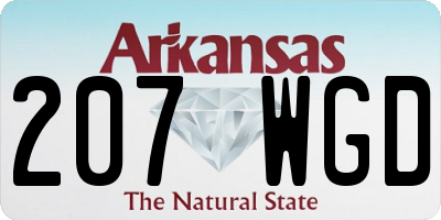 AR license plate 207WGD