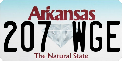 AR license plate 207WGE