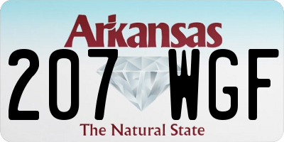 AR license plate 207WGF
