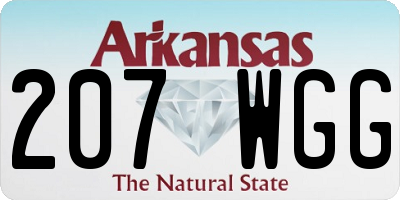 AR license plate 207WGG