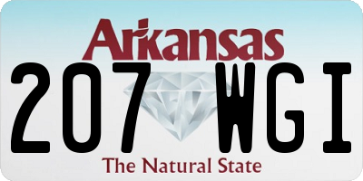 AR license plate 207WGI
