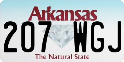 AR license plate 207WGJ