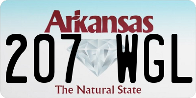 AR license plate 207WGL