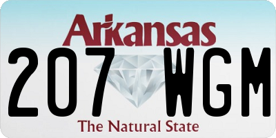 AR license plate 207WGM