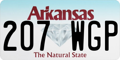 AR license plate 207WGP