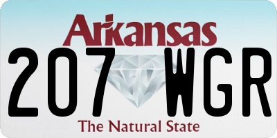 AR license plate 207WGR