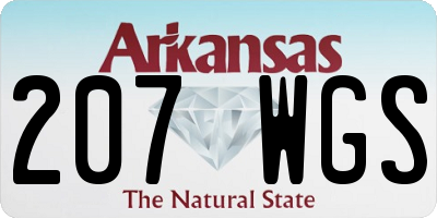 AR license plate 207WGS