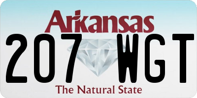 AR license plate 207WGT
