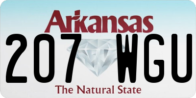 AR license plate 207WGU