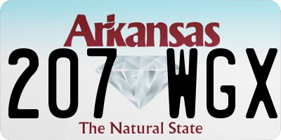AR license plate 207WGX