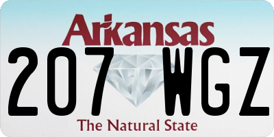 AR license plate 207WGZ