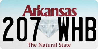 AR license plate 207WHB