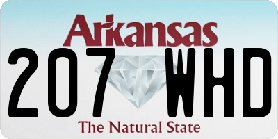 AR license plate 207WHD