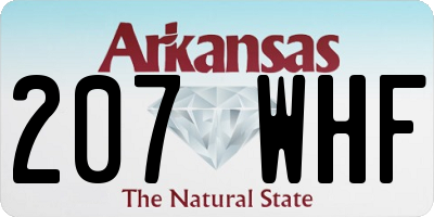 AR license plate 207WHF